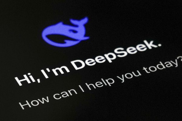 На экране смартфона отображается страница приложения DeepSeek