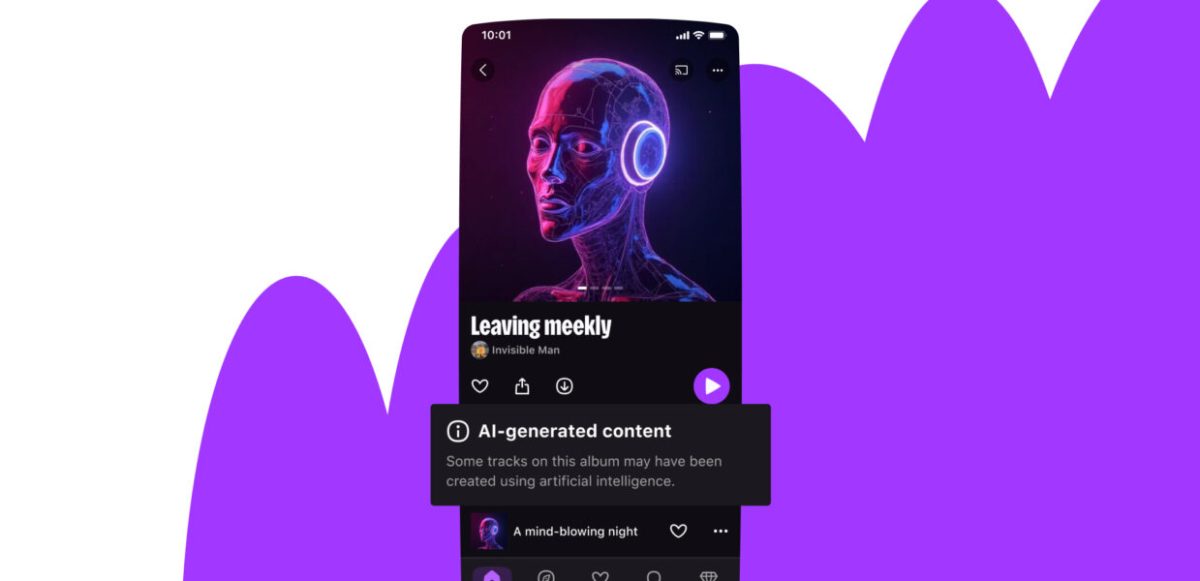 Deezer начала маркировать музыку, созданную ИИ, чтобы бороться с мошенничеством